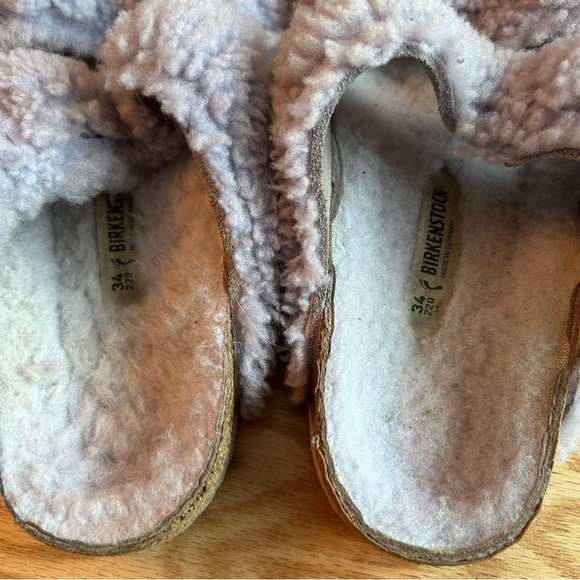 Birkenstock Arizona Teddy Shearling Fur Purple Fog EU34 - Picture 7 of 10